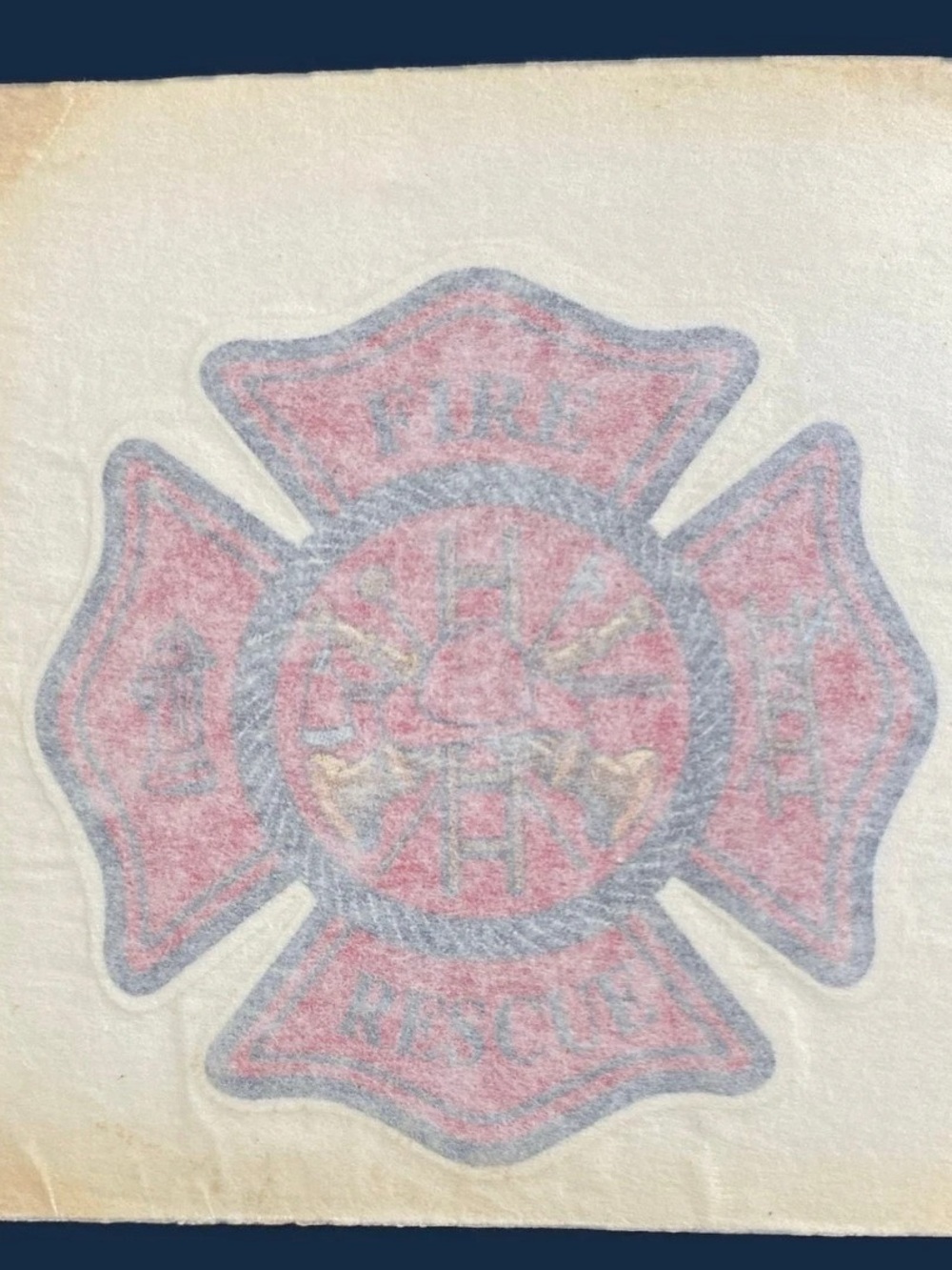 Vintage 90s/Y2K Firefighter Maltese Cross Prism Vending Sticker